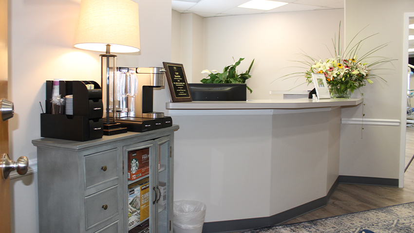 Front desk in Falls Church dental office